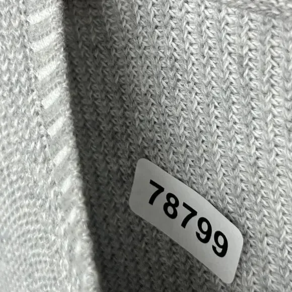 EILEEN FISHER Sweater XL Organic Cotton Shaker Knit Stitch Dolman Sleeve Gray - Picture 14 of 14